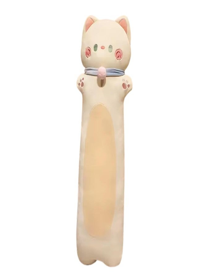 TechMax Solution White Neck Ball Long CAT Plush Pillow - Image 1